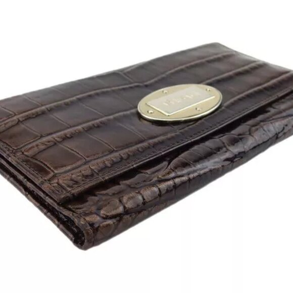 VERSACE Long Wallet Croco Style Authentic Used - Picture 4 of 7